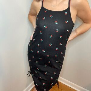 Art Class Bodycon Cherry Dress
